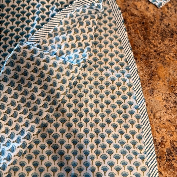 NWT BIBA Kurta Tunic Dress Women Sz 38 Blue Green Floral Print V Neck 1 Piece - Picture 11 of 15